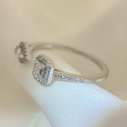 [Cadisa]MY TWIN TOI & MOI SILVER DIAMOND RING