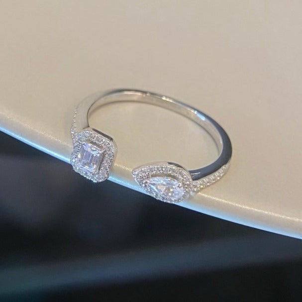 [Cadisa]MY TWIN TOI & MOI SILVER DIAMOND RING