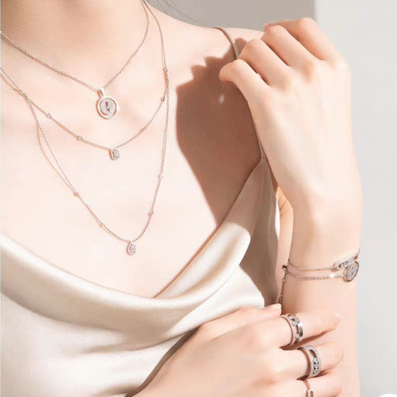 [Cadisa]LUCKY MOVER PM PAVED NECKLACE