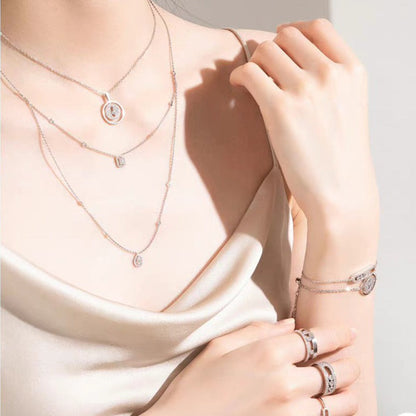 [Cadisa]LUCKY MOVER PM PAVED NECKLACE