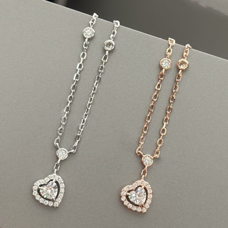 [Cadisa]JOY HEART DIAMOND NECKLACE