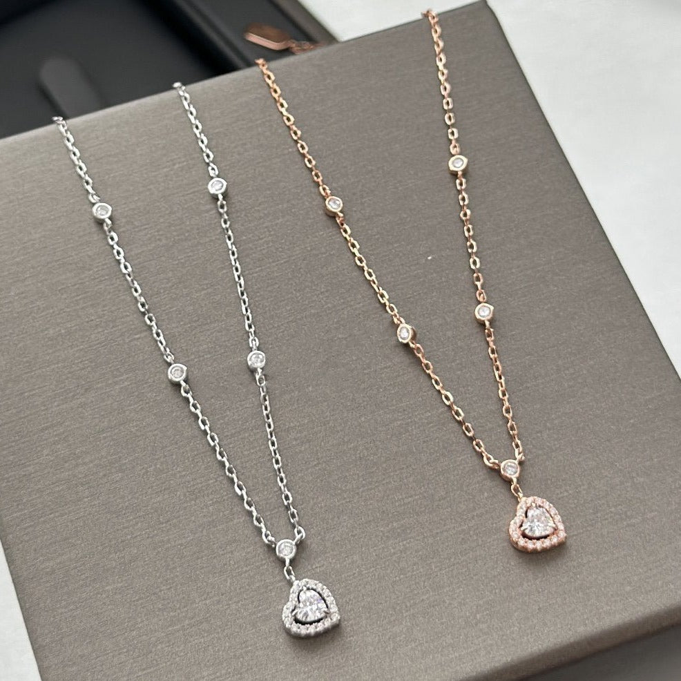 [Cadisa]JOY HEART DIAMOND NECKLACE