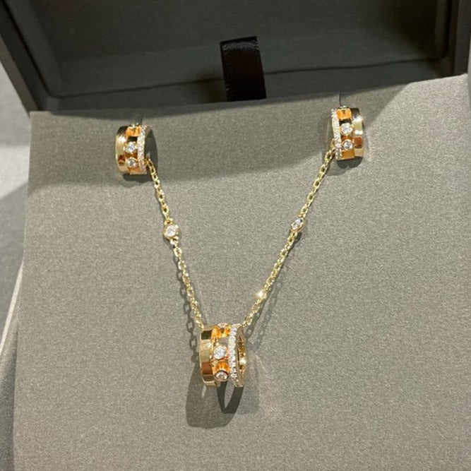 [Cadisa]CHAIN MOVE ROMANE PEDAND NECKLACE