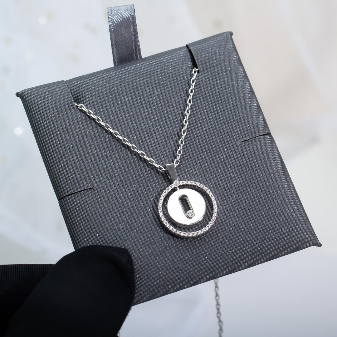 [Cadisa]LUCKY MOVE PM NECKLACE SILVER DIAMOND