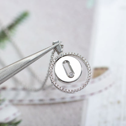 [Cadisa]LUCKY MOVE PM NECKLACE SILVER DIAMOND