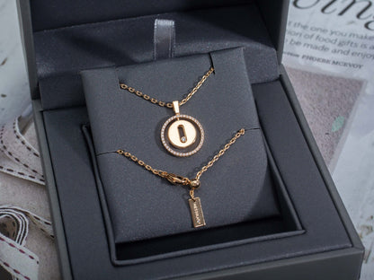 [Cadisa]LUCKY MOVE PM NECKLACE PINK GOLD DIAMOND