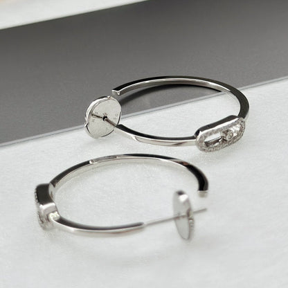 [Cadisa]CREOLES MOVE UNO PM DIAMOND EARRINGS