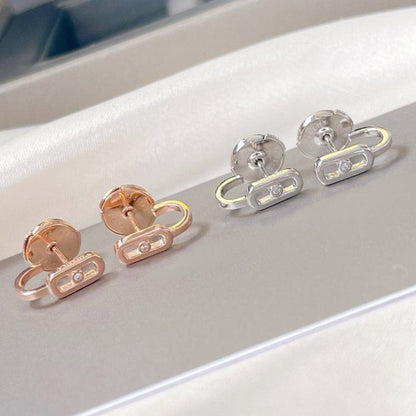[Cadisa]CREOLES MOVE UNO MINI 1 DIAMOND EARRINGS