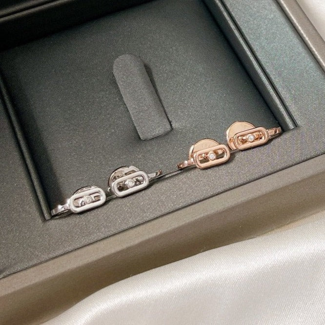[Cadisa]CREOLES MOVE UNO MINI 1 DIAMOND EARRINGS