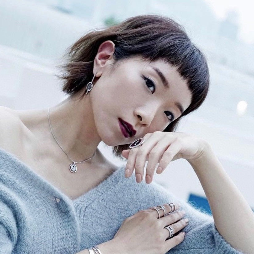 [Cadisa]LUCKY MOVE ARROW PINK GOLD DIAMOND EARRINGS