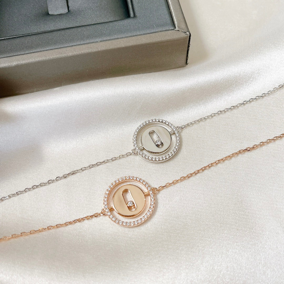 [Cadisa]LUCKY MOVE PAVED DIAMOND BRACELET