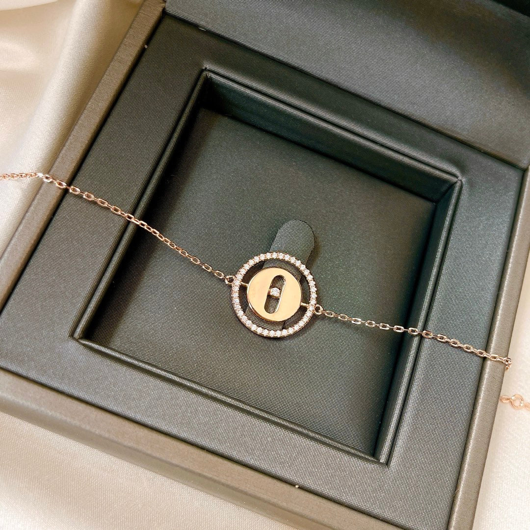 [Cadisa]LUCKY MOVE PAVED DIAMOND BRACELET