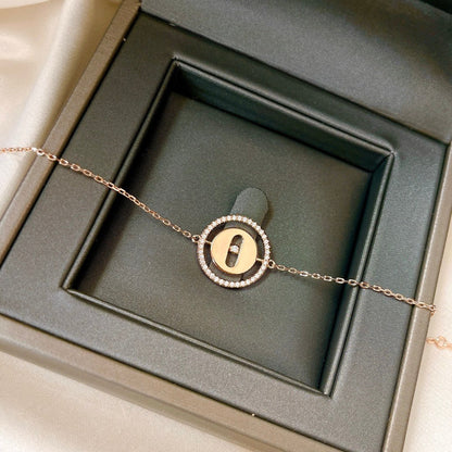 [Cadisa]LUCKY MOVE PAVED DIAMOND BRACELET