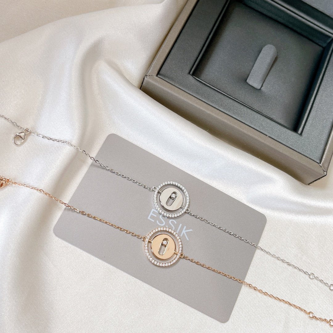 [Cadisa]LUCKY MOVE PAVED DIAMOND BRACELET