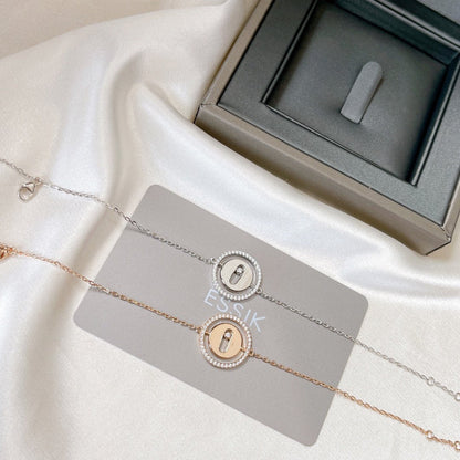 [Cadisa]LUCKY MOVE PAVED DIAMOND BRACELET