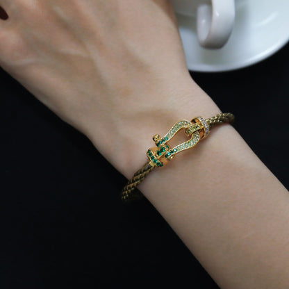 [Gaonasi]FORCE 10 GOLD GREEN DIAMOND PAVED
