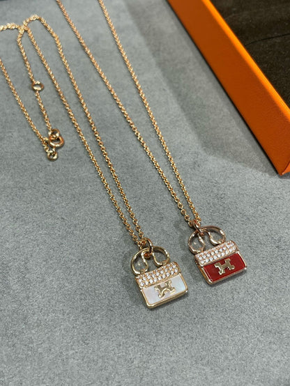 [Gaonasi]H CIRCE MOISSANITE PENDANT NECKLACE GOLD