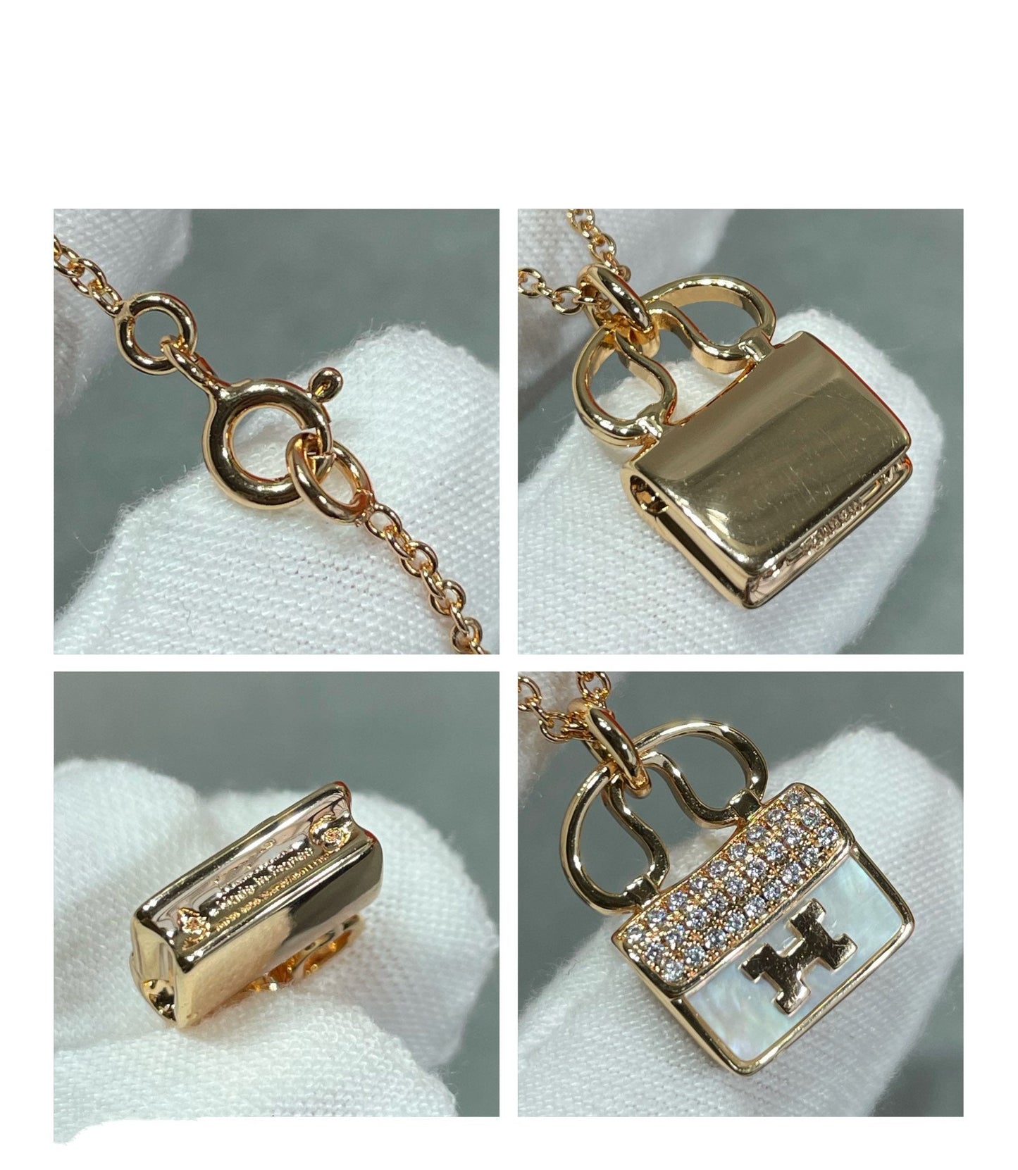 [Gaonasi]H CIRCE MOISSANITE PENDANT NECKLACE GOLD