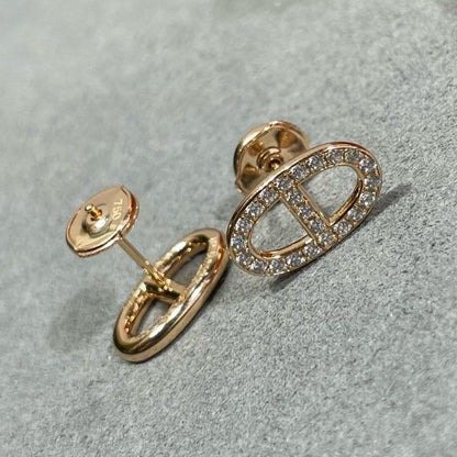 [Gaonasi]HM FULL DIAMOND PIG NOSE STUD EARRINGS