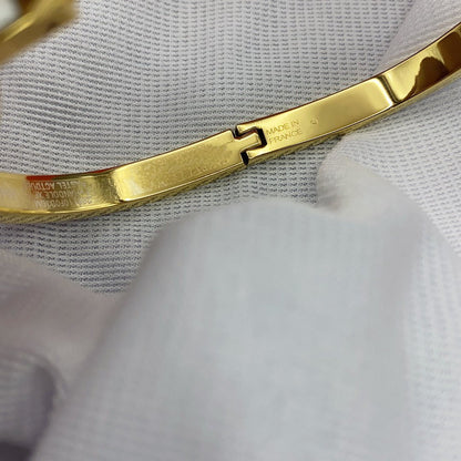[Gaonasi]CLASSIC HM CLIC WHITE 8MM ENAMEL BRACELET