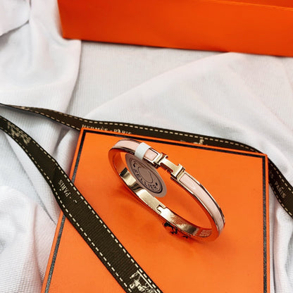 [Gaonasi]CLASSIC HM CLIC  PINK 8MM ENAMEL BRACELET