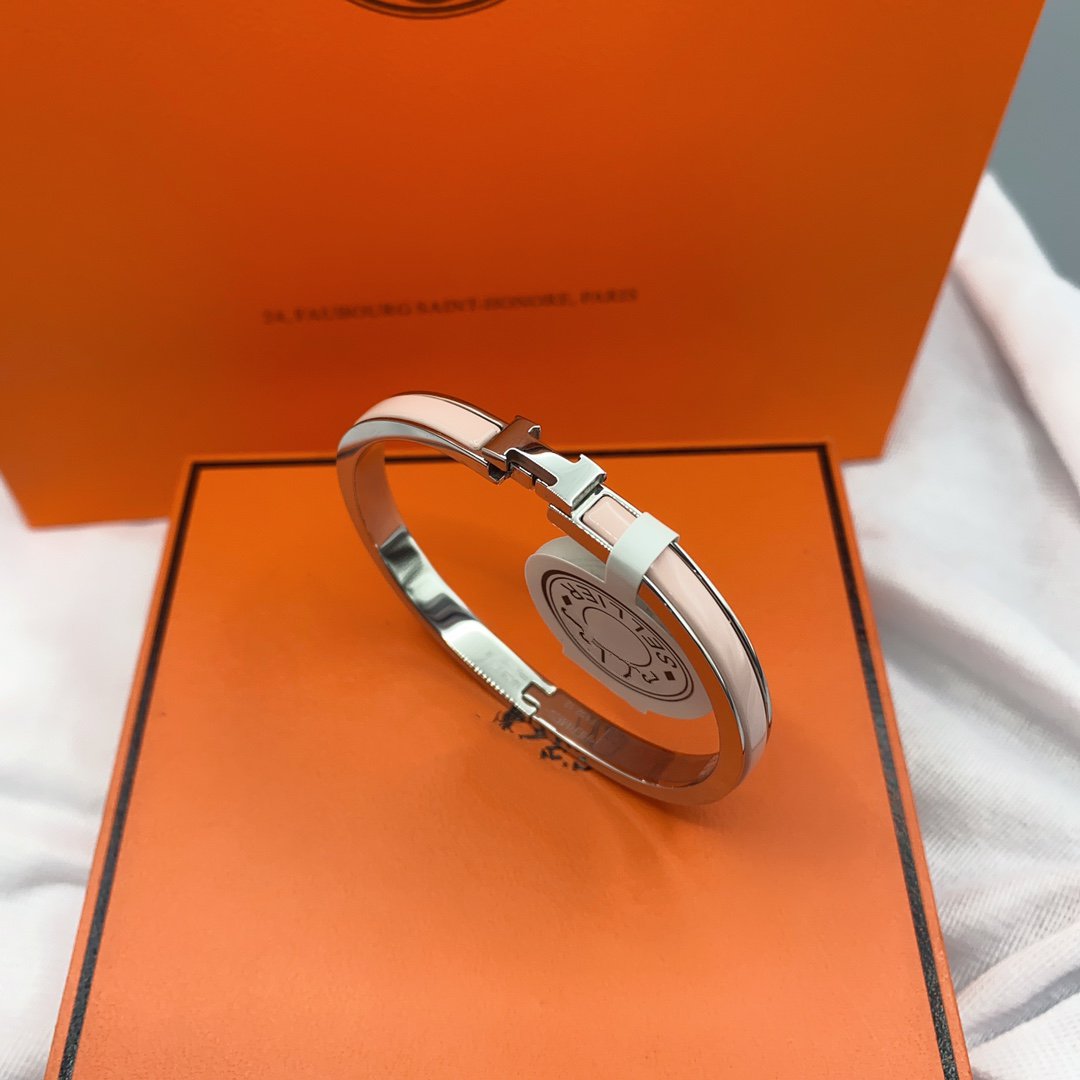 [Gaonasi]CLASSIC HM CLIC  PINK 8MM ENAMEL BRACELET