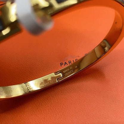 [Gaonasi]CLASSIC HM CLIC BLACK 8MM ENAMEL BRACELET