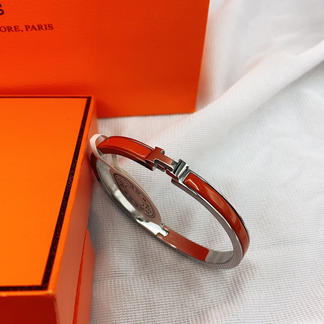 [Gaonasi]CLASSIC HM CLIC RED 8MM ENAMEL BRACELET