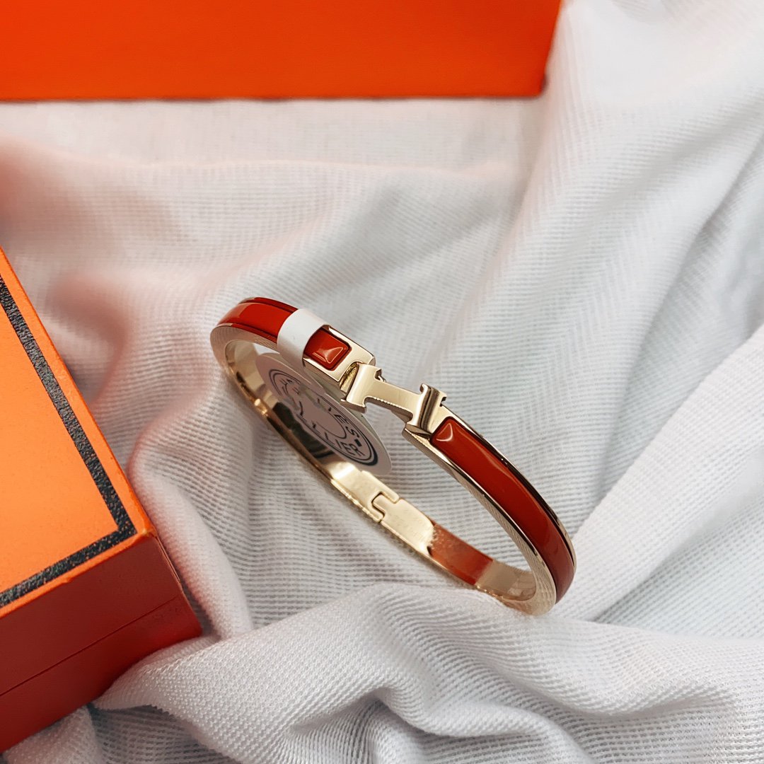 [Gaonasi]CLASSIC HM CLIC RED 8MM ENAMEL BRACELET