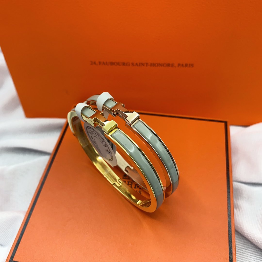 [Gaonasi]CLASSIC HM CLIC GREEN 8MM ENAMEL BRACELET