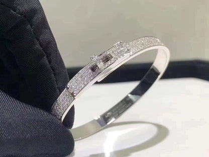 [Gaonasi]HM KELLY BRACELET IN SILVER AND FULL PAVE DIAMOND