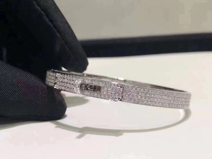 [Gaonasi]HM KELLY BRACELET IN SILVER AND FULL PAVE DIAMOND
