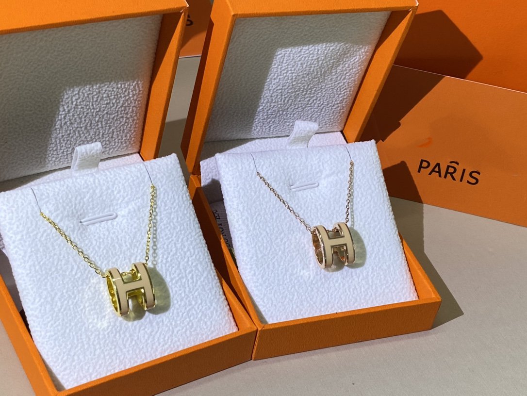 [Gaonasi]HM CLIC YELLOW ENAMEL GOLD NECKLACE