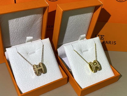 [Gaonasi]HM CLIC YELLOW ENAMEL GOLD NECKLACE