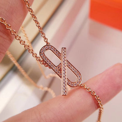[Gaonasi]HM FIRE PIG NOSE NECKLACE TRENDY STREET