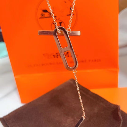 [Gaonasi]HM NECKLACE PLATINUM ROSE GOLD DIAMOND