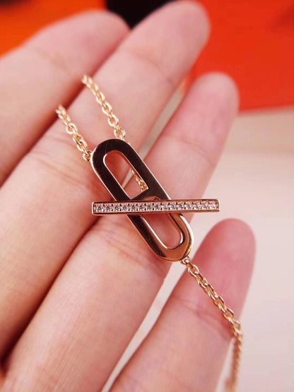 [Gaonasi]HM NECKLACE PLATINUM ROSE GOLD DIAMOND