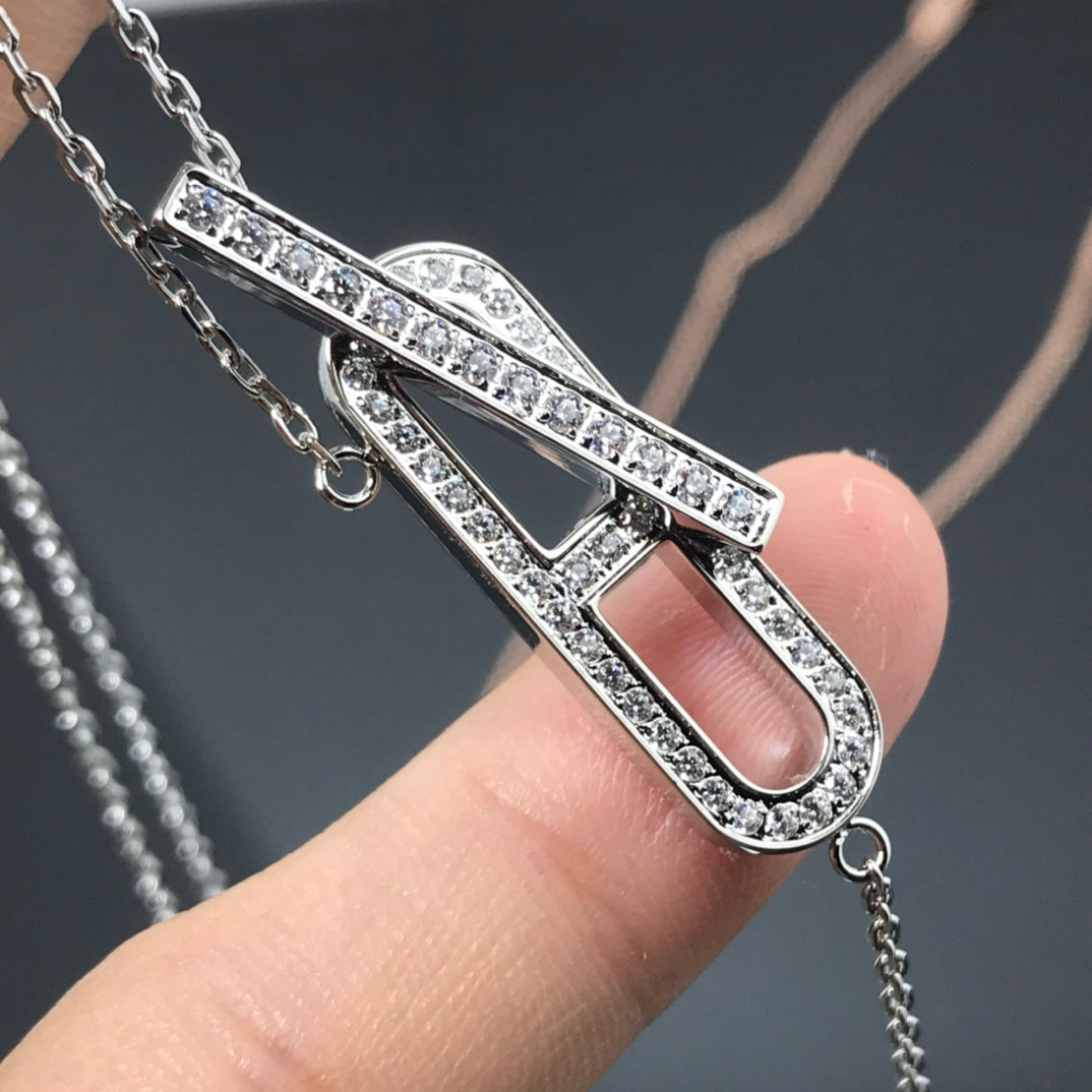 [Gaonasi]HM NECKLACE PLATINUM ROSE GOLD DIAMOND