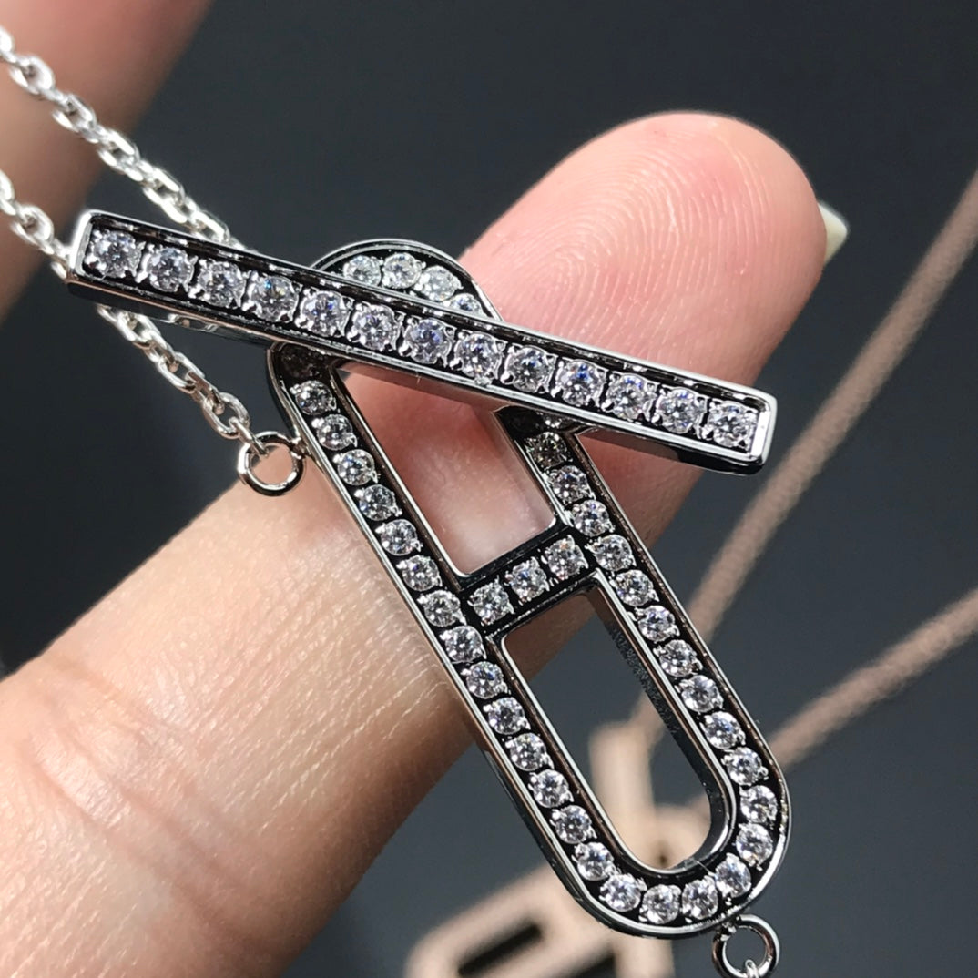 [Gaonasi]HM NECKLACE PLATINUM ROSE GOLD DIAMOND