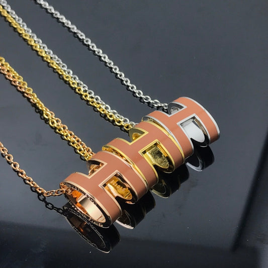 [Gaonasi]H NECKLACE BROWN