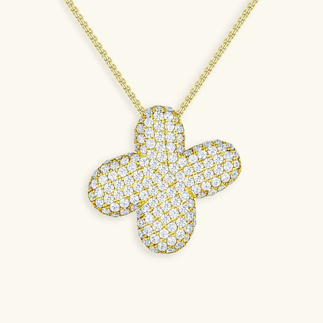 [Gaonasi]Bubble Initial Diamond Necklace