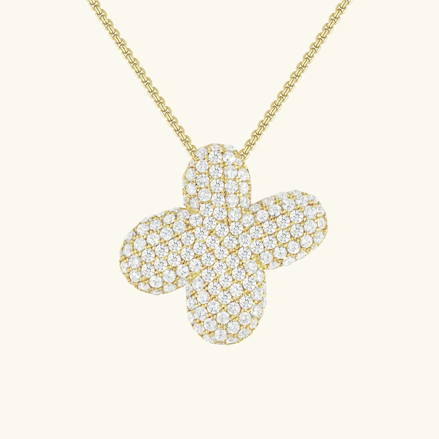 [Gaonasi]Bubble Initial Diamond Necklace