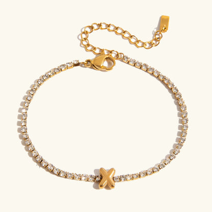 [Gaonasi]Avaria Bubble Letter Tennis Bracelet