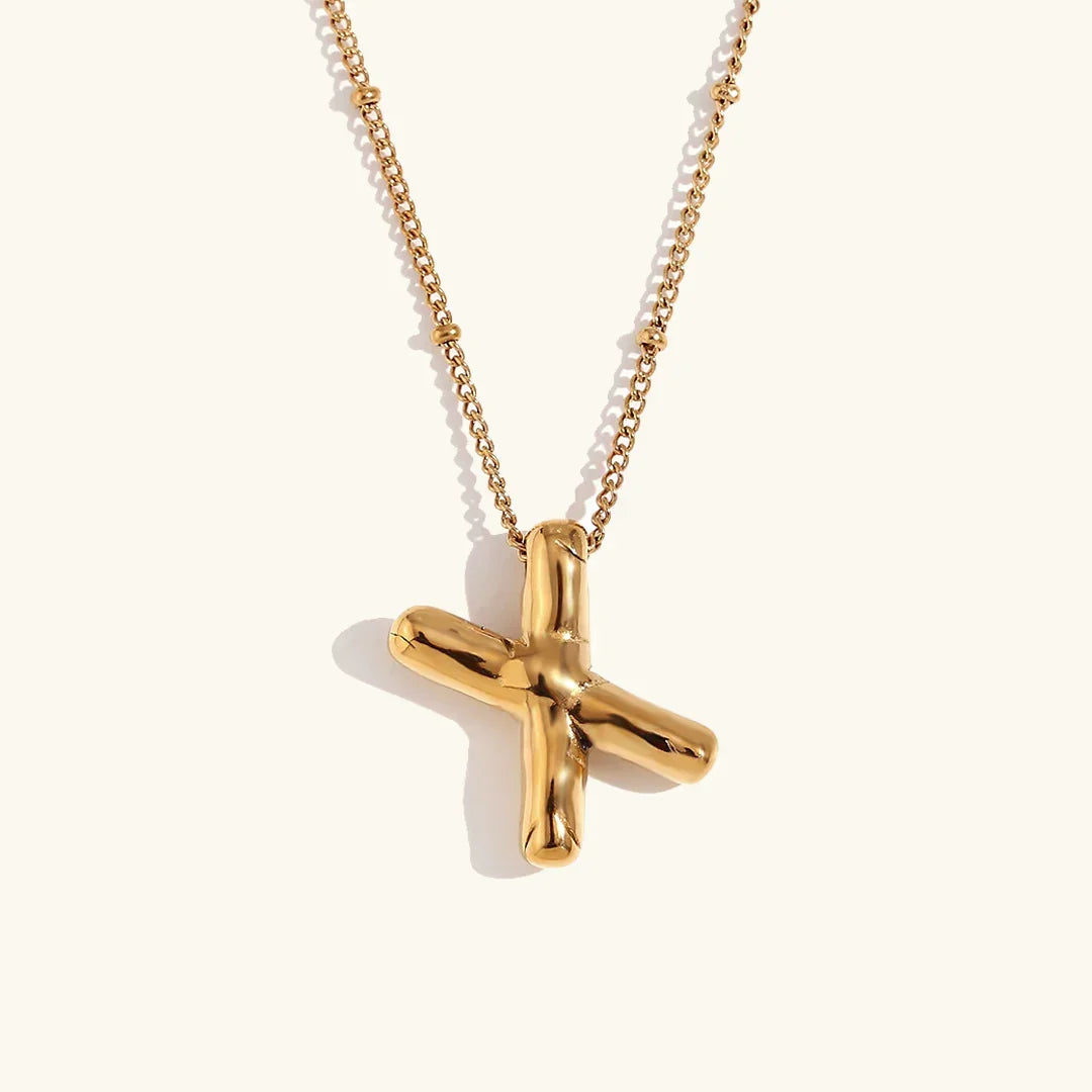 [Gaonasi]Balloon Gold Initial Necklace