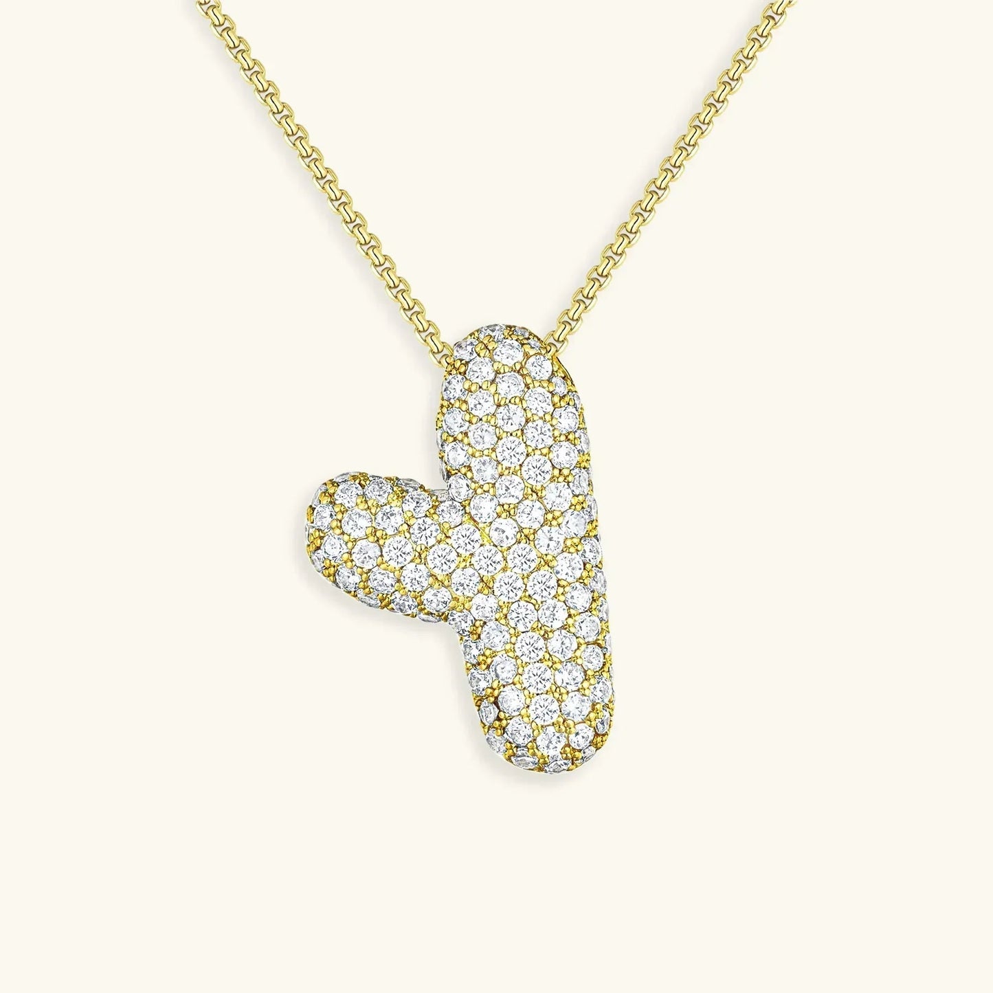 [Gaonasi]Bubble Initial Diamond Necklace