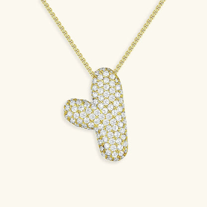 [Gaonasi]Bubble Initial Diamond Necklace