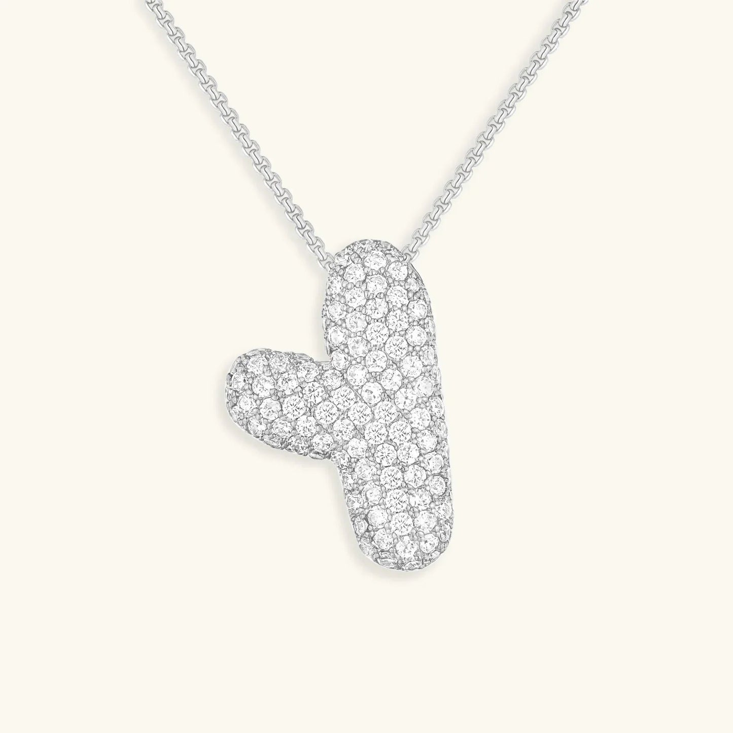 [Gaonasi]Bubble Initial Diamond Necklace