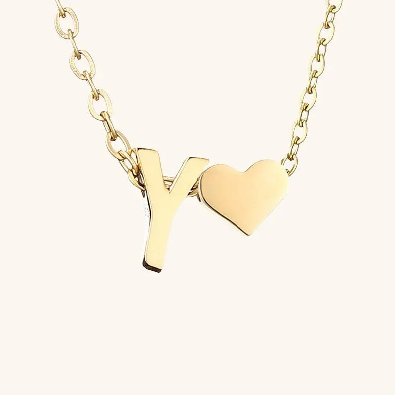 [Gaonasi]Ria Initial Letter Gold Necklace