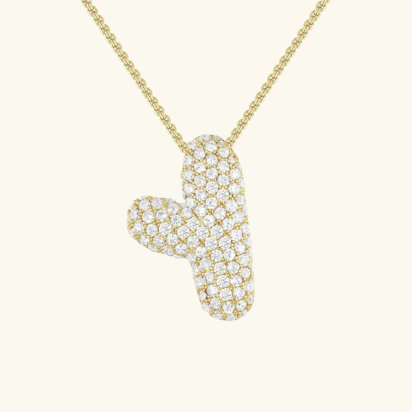 [Gaonasi]Bubble Initial Diamond Necklace