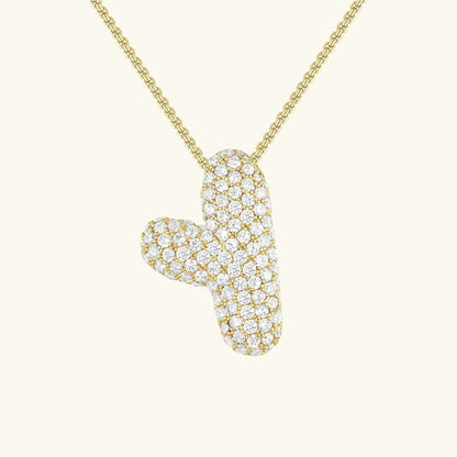 [Gaonasi]Bubble Initial Diamond Necklace